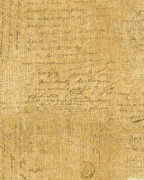 Lemon Bouquet - Woven Handwriting - Saddle Gold - DIGITAL
