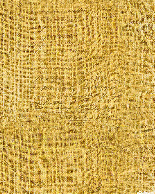 Lemon Bouquet - Woven Handwriting - Straw Gold - DIGITAL