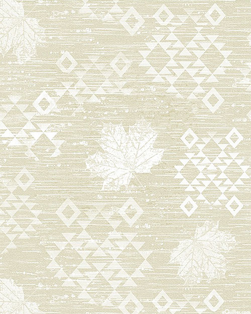The Great Outdoors - Leaves And Geo Pattern - Toast