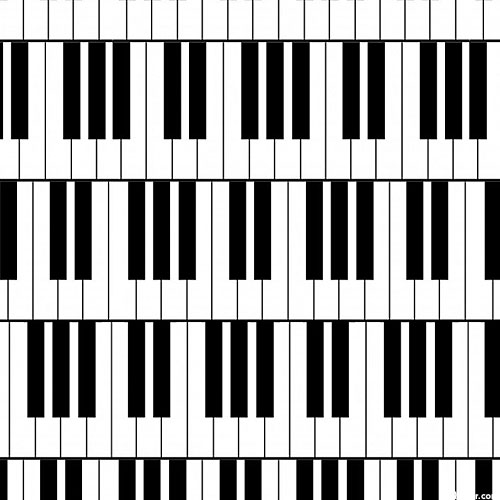 Orchestra - Piano Keyboard Stripe - B & W
