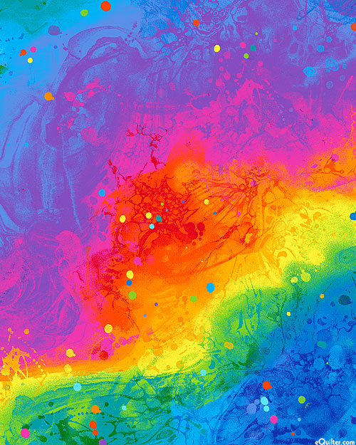 Color Theory - Painted Rainbow Texture - Multi - DIGITAL