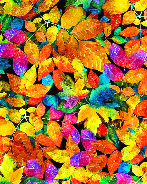Nature's Glow - Electric Fall Leaves - Tangerine- DIGITAL