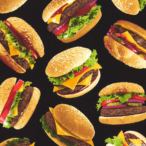Foodie - Deluxe Hamburgers - Black