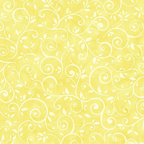 Pansy Paradise - Springtime Scroll - Lemon Sorbet - DIGITAL