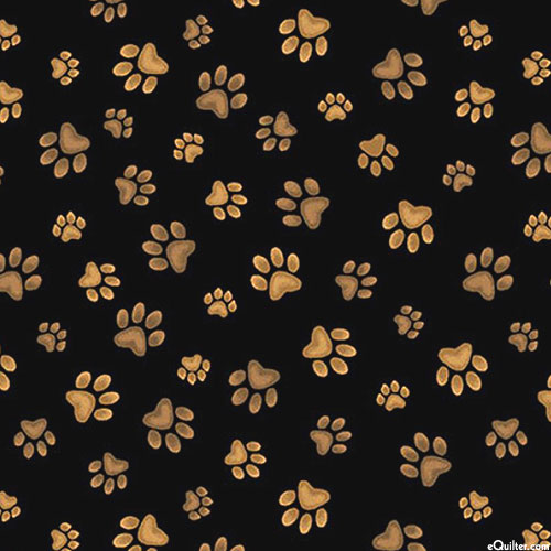 You Had Me At Meow - Cats Paw Prints - Jet Black - DIGITAL