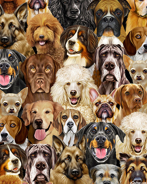 I Love My Dog - Packed Dogs Portrait - Chestnut - DIGITAL