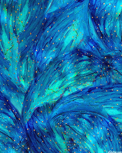 Magical Fairy Brush - Ocean Blue - 108" QUILT BACKING