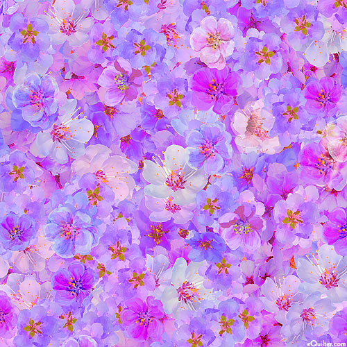 Flourish - Packed Cherry Blossoms - Berry Cream - DIGITAL
