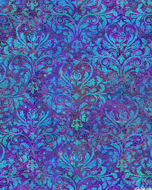 Flourish - Peacock Wallpaper - Violet - DIGITAL