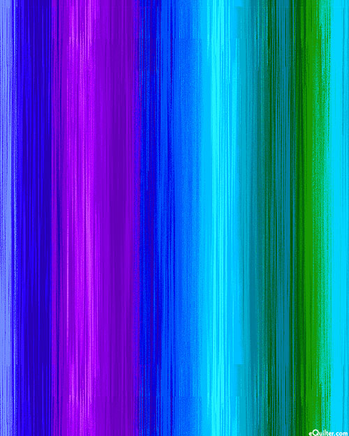 Flourish - Peacock Ombre Stripes - Multi - DIGITAL