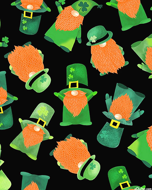 Lucky Green - St. Patty's Gnomes - Black - DIGITAL
