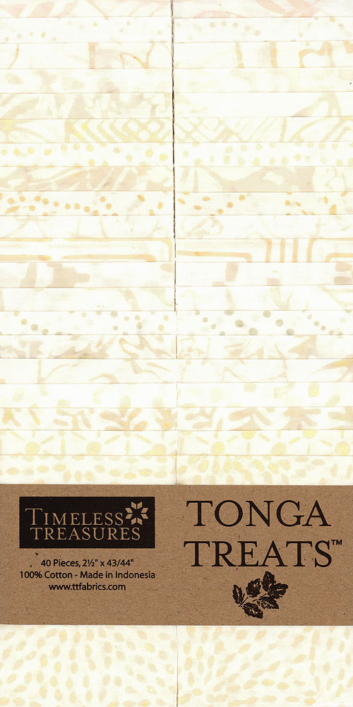 Tonga Treats Batiks - Vanilla - 2.5" Strips