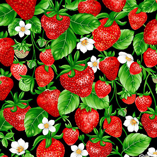 Strawberry Fields - Berry Vine - Black