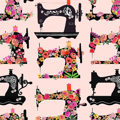 Sew Floral - Vintage Garden Sewing - Candy Pink
