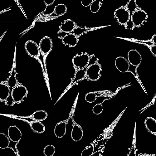 Sew Floral - Embroidery Scissors - Black