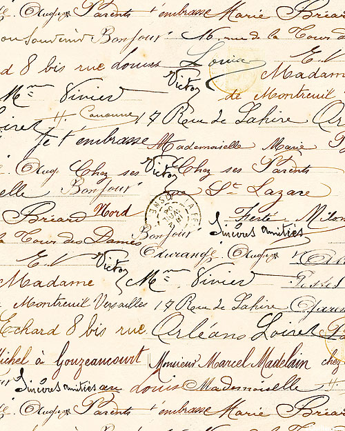 Vintage Rose - Handwriting Text - Eggshell - DIGITAL