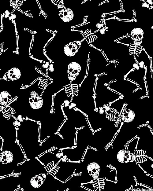 Glow In The Dark - Skeleton Dance Party - Black/Glow
