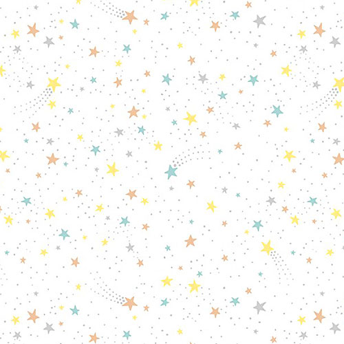 Wish & Wonder - Tiny Allover Stars - Milk White - DIGITAL