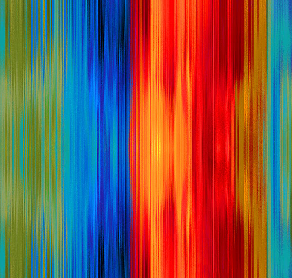 Sunset Poppies - Dusk Stripes - Multi - DIGITAL