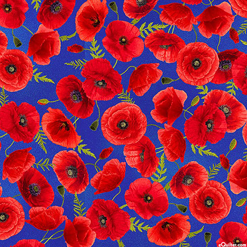 Sunset Poppies - Mini Garden - Lapis Blue - DIGITAL