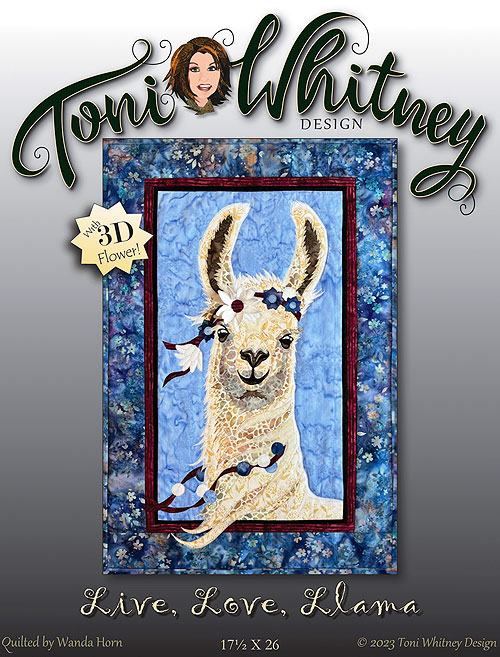 Live, Love, Llama - Appliqué Pattern by Toni Whitney Design