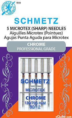 Schmetz Chrome Microtex Sharp Machine Needles - Size 80/12