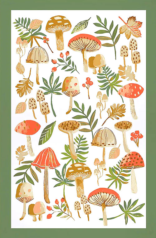 Mushrooms - Tea Towel