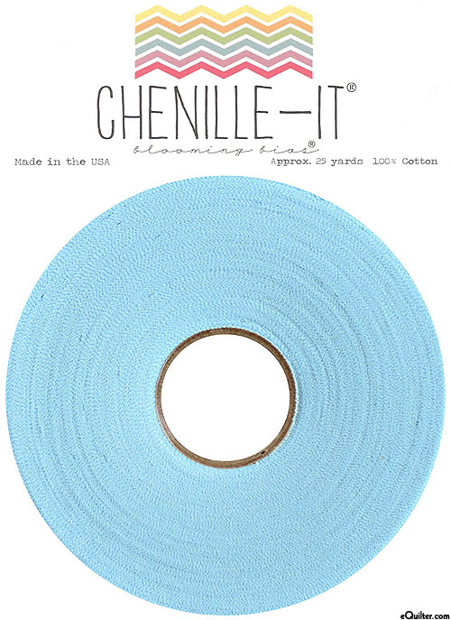 Chenille-It Blooming Bias - Bahama Blue - 3/8" Wide