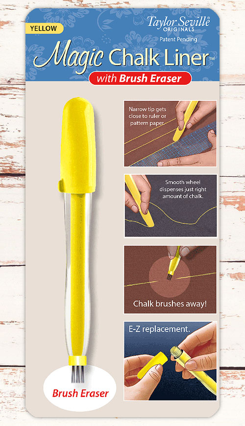 Magic Chalk Liner with Brush Eraser - Yellow