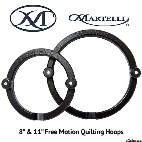 eQuilter Martelli Free Motion Quilting Hoops - 8 & 11 Set