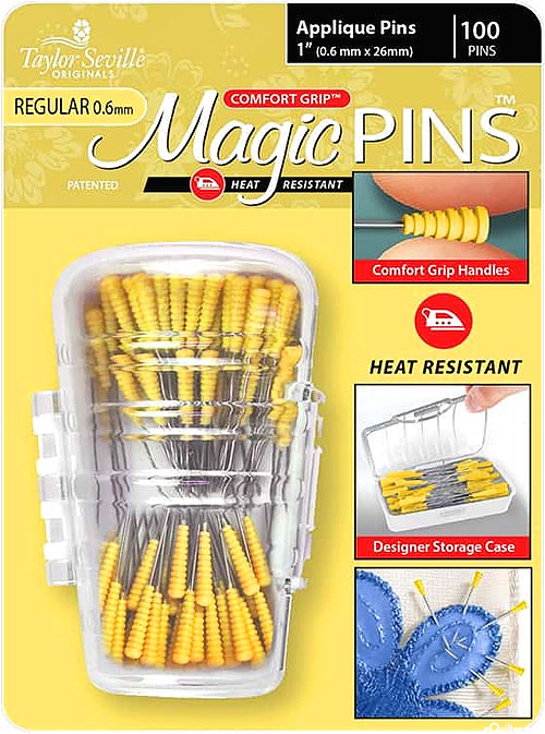 Comfort Grip Magic Applique Pins - 100 Count