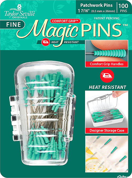 Comfort Grip Magic Patchwork Pins - Fine - 100 Count