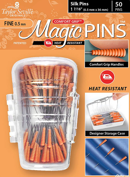 Comfort Grip Magic Silk Pins - Fine - 50 Count