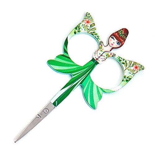 Angel Embroidery Scissors - Green