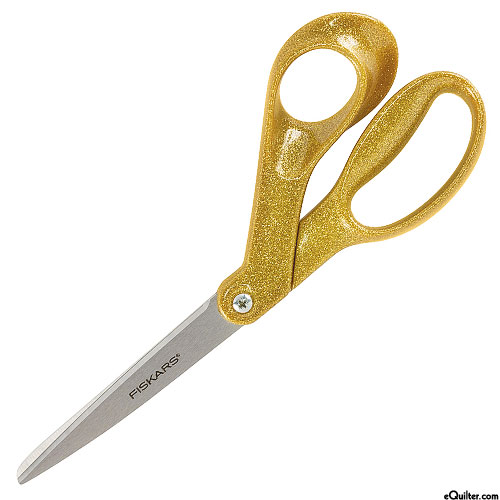 Fiskars 8" Designer Scissors - Gold Sparkle