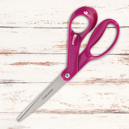 Fiskars 8" Designer Scissors - Hot Pink Sparkle