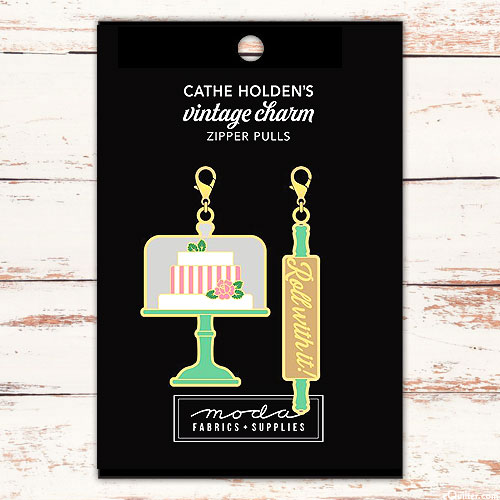 Sew Cute - Zipper Charms - Cake Stand & Rolling Pin