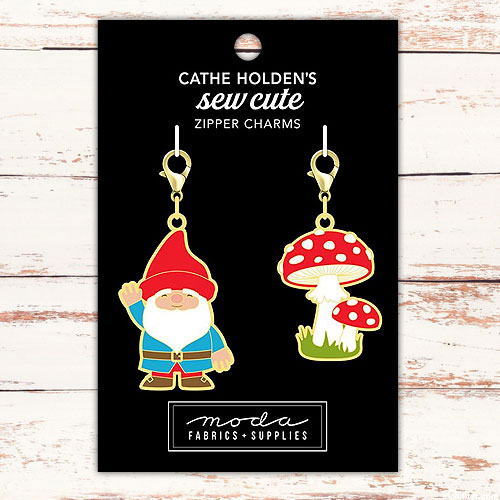 Sew Cute Zipper Charms - Gnome & Mushroom