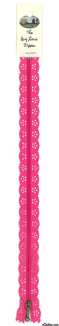 The Big Lacie Zipper - Hot Pink - 12"