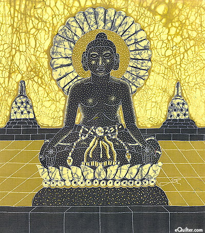 Enlightenment - 17" x 20" - Hand Painted Batik Panel