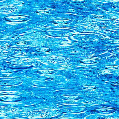 Open Air - Raindrop Pool - Spa Blue - DIGITAL PRINT