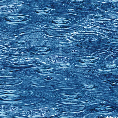 Open Air - Raindrop Pool - Evening Blue - DIGITAL PRINT