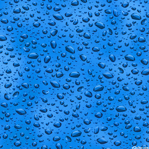 Open Air - Resting Raindrops - Ocean Blue - DIGITAL PRINT