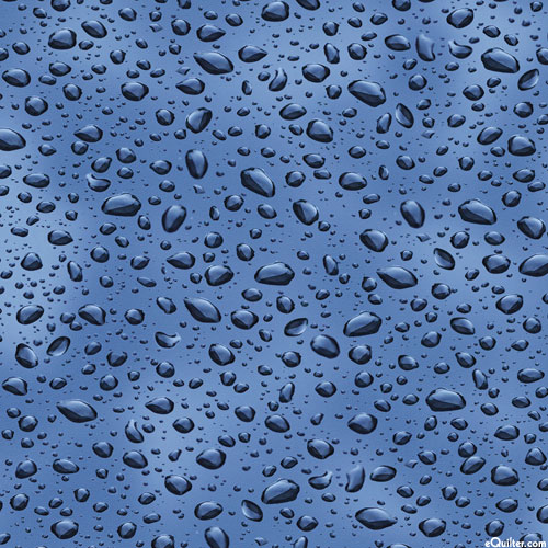 Open Air - Resting Raindrops - Storm Blue - DIGITAL PRINT