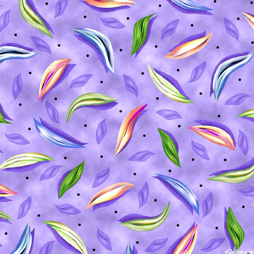 Posh Palms - Floating Leaves - Lilac Purple - DIGITAL