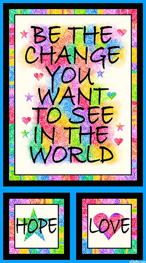 Be The Change - Positive Poster - Cerulean - 24" x 44" PANEL