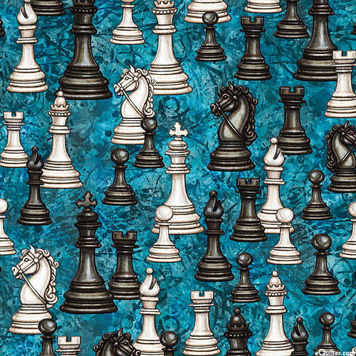 Checkmate - Holding Court - Teal - DIGITAL PRINT