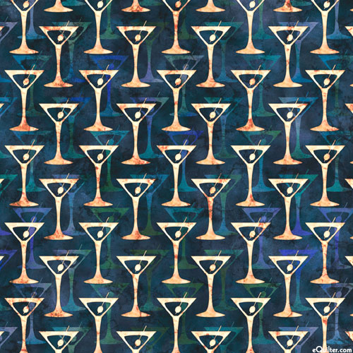 Cocktail Hour - Martini Twist - Indigo - DIGITAL