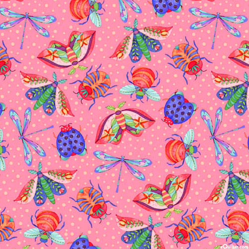 Glorious Garden - Bug Bash - Raspberry Pink - DIGITAL