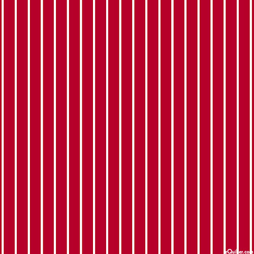 Dots & Stripes - Thin Stripes - Scarlet - DIGITAL